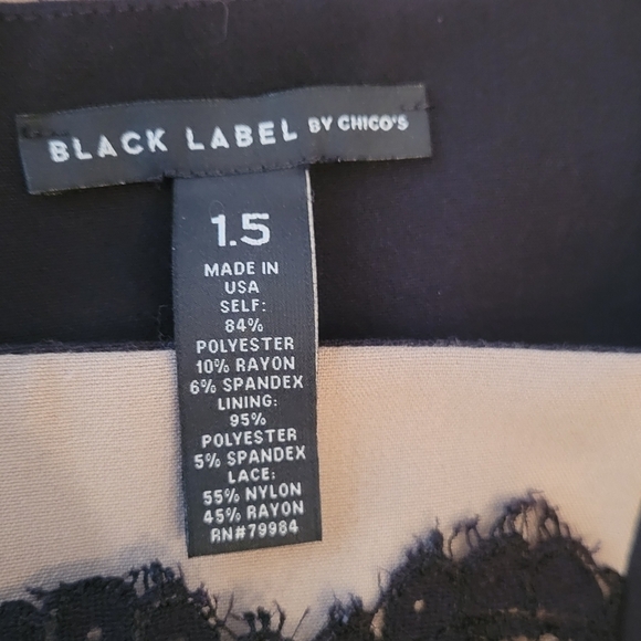 Chicos Black Label Sleeveless Dress Size 1.5 - Picture 7 of 8